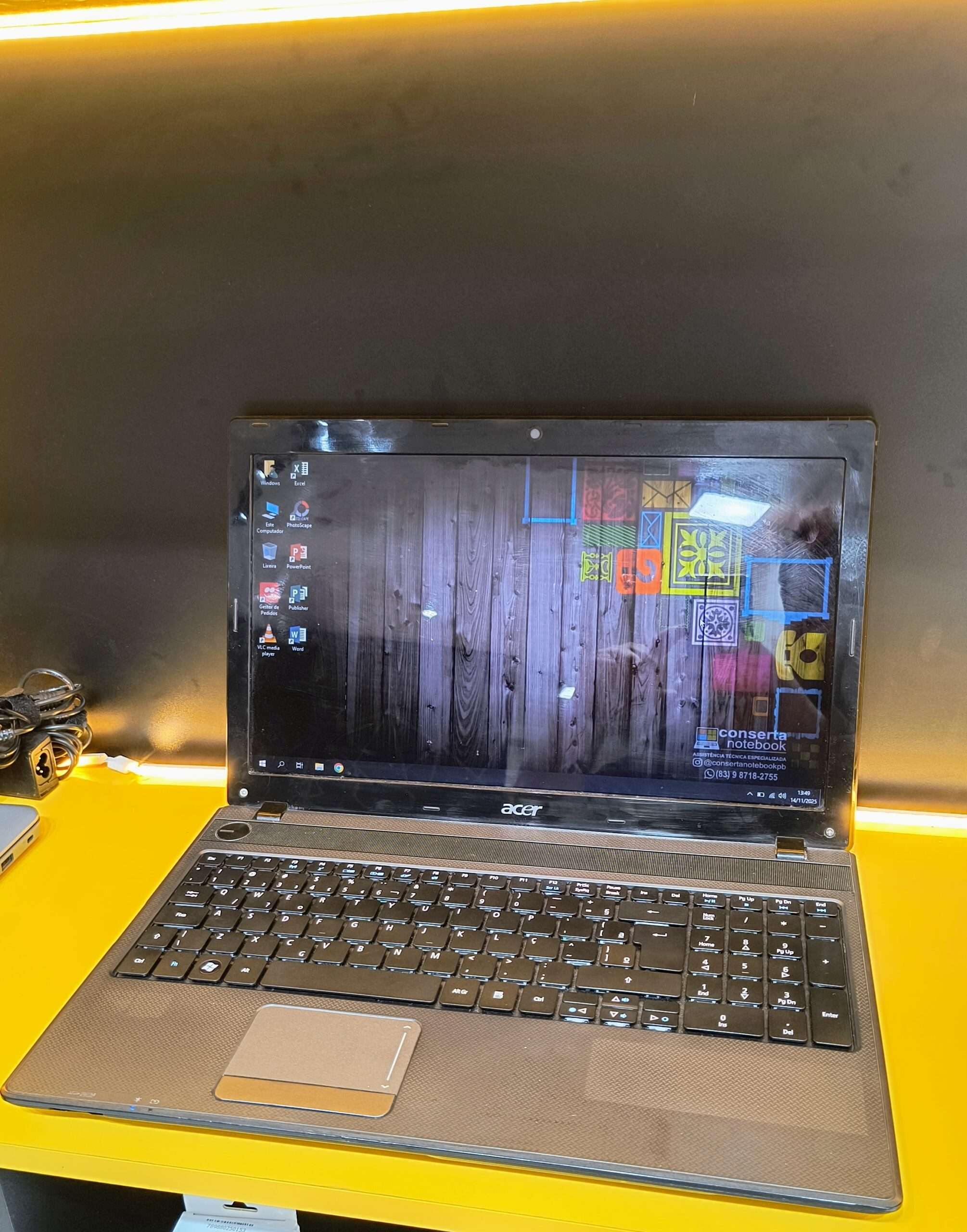 Notebook Acer Processador Dual Core 4G SSD