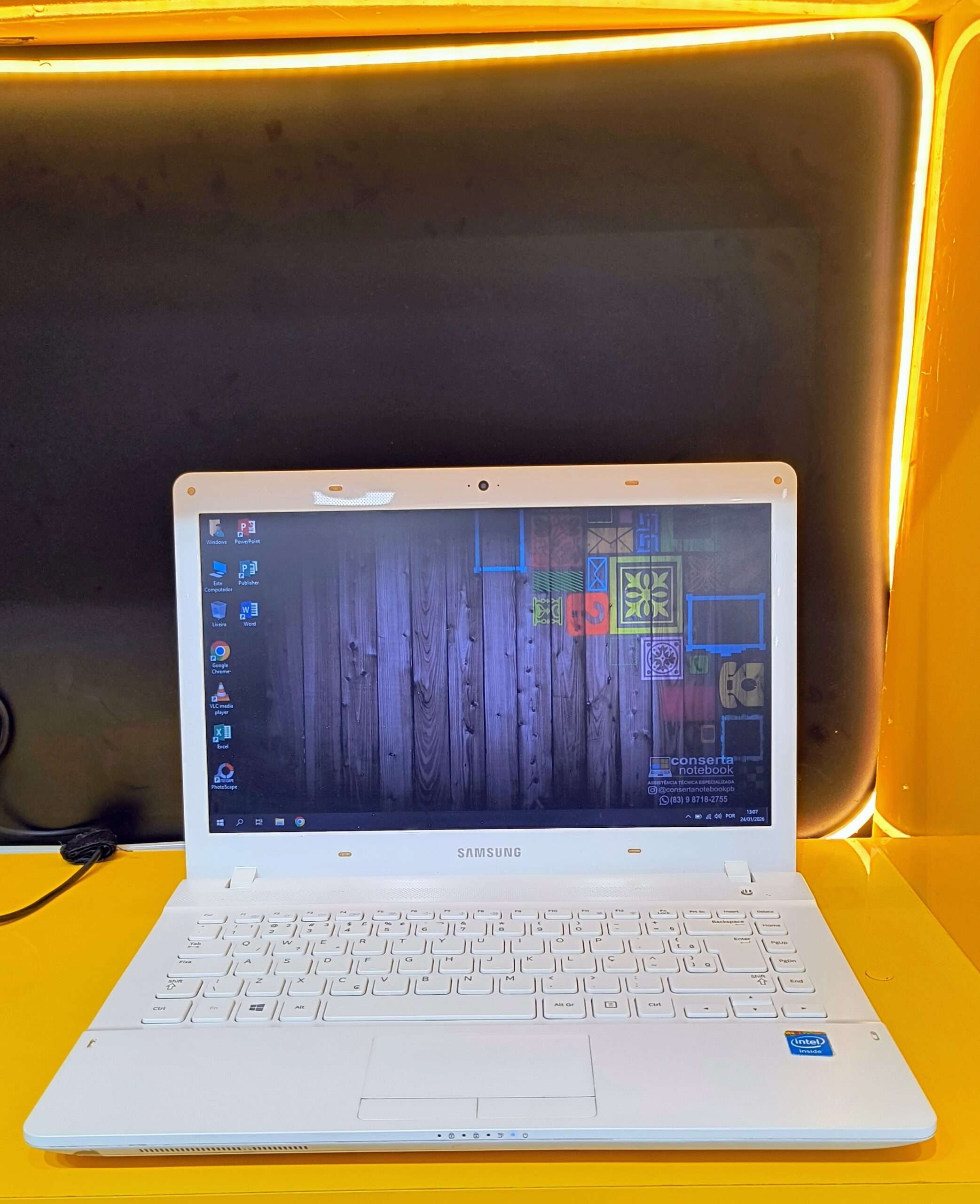 Notebook Samsung 4G SSD 120g BRANCO